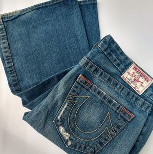 True Religion Bobby Jeans Wide Leg Medium Wash
